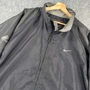 Vintage Nike ACG Windbreaker Jacket Mens 2XL Black Gray Outer Layer 3 90s Swoosh
